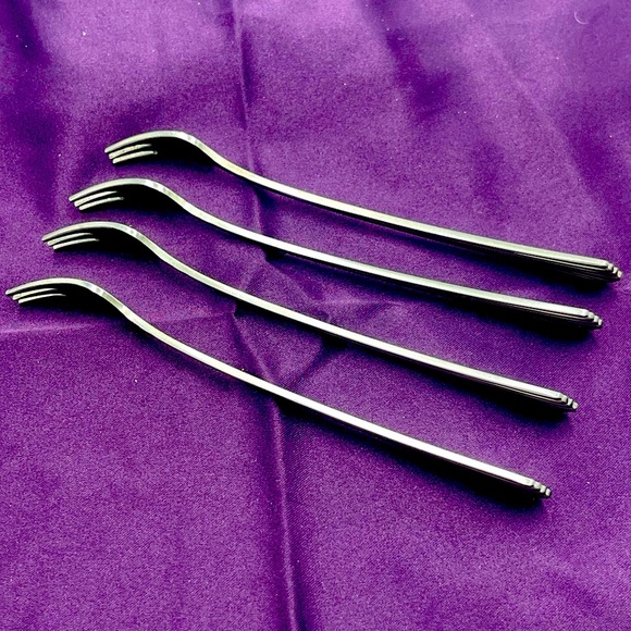 Excel “Tango”4pc Set Stainless Steel Cocktail Seafood Shrimp Forks Made in Japan - Picture 7 of 15